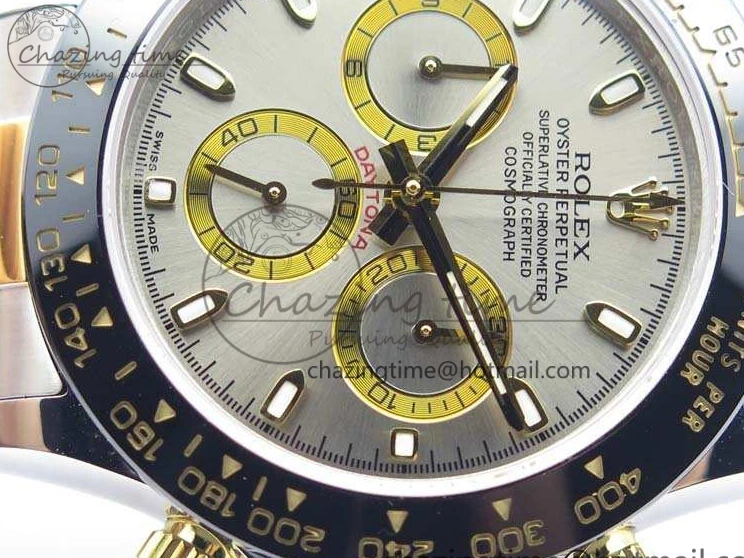 1231 WellDesigned Daytona SS YG Ceramic Bezel JH Best Edition Sliver Gray Dial On SS YG Bracelet A 3532